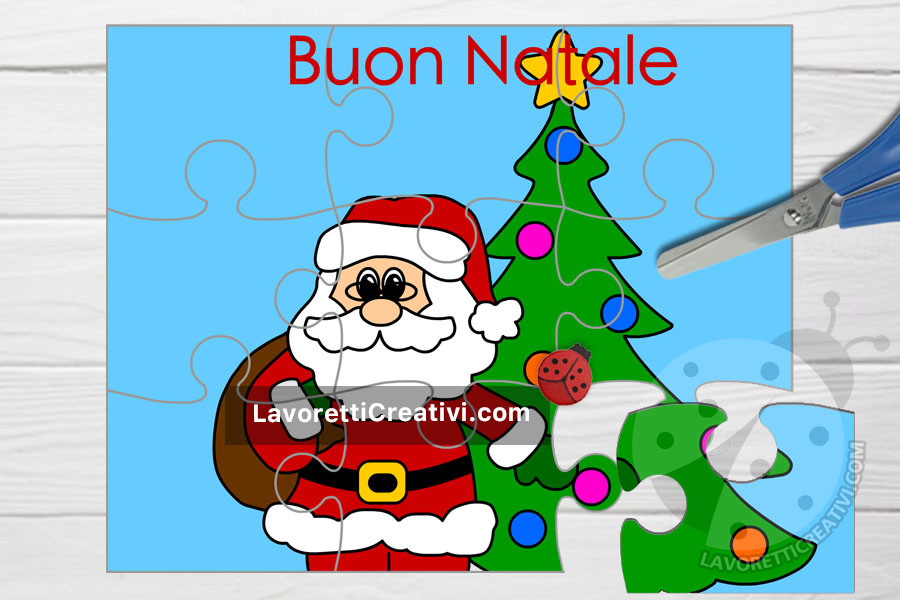 lavoretti natale puzzle