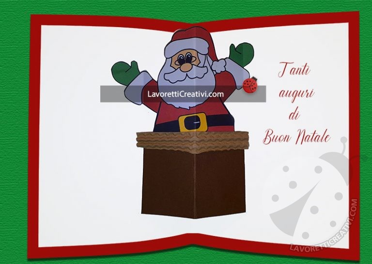 Biglietto Pop Up con Babbo Natale - Lavoretti Creativi