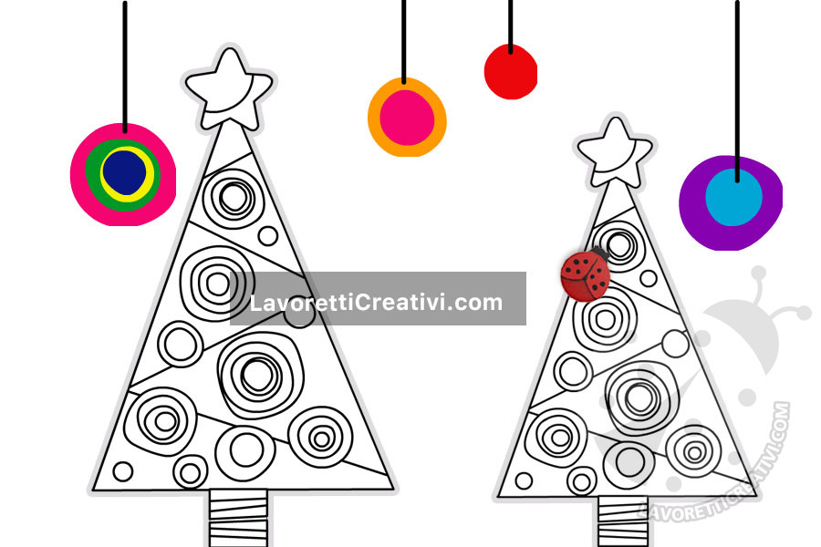 Alberi Natale Kandinsky da colorare