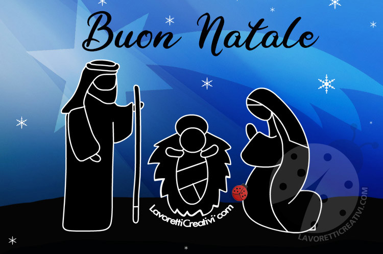 Auguri di Buon Natale con Natività