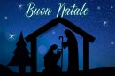 Cartolina Buon Natale con Natività