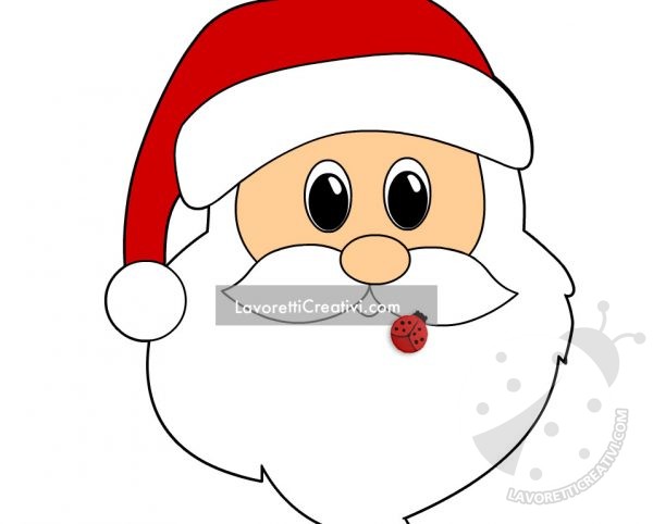 Disegno semplice Babbo Natale colorato