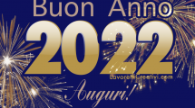 buon anno 2022 cartolina
