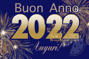 buon anno 2022 cartolina