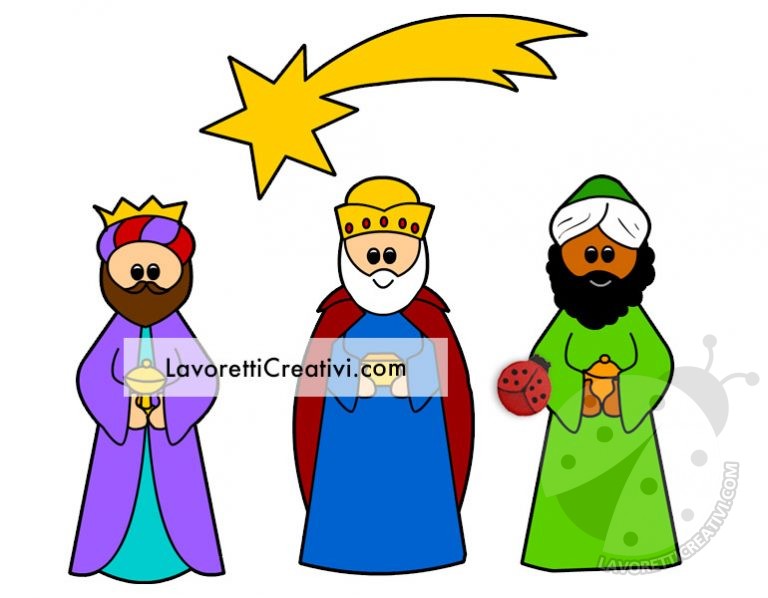 Gaspare Re Magio Cosa Porta Re Magi con stella cometa - Lavoretti Creativi