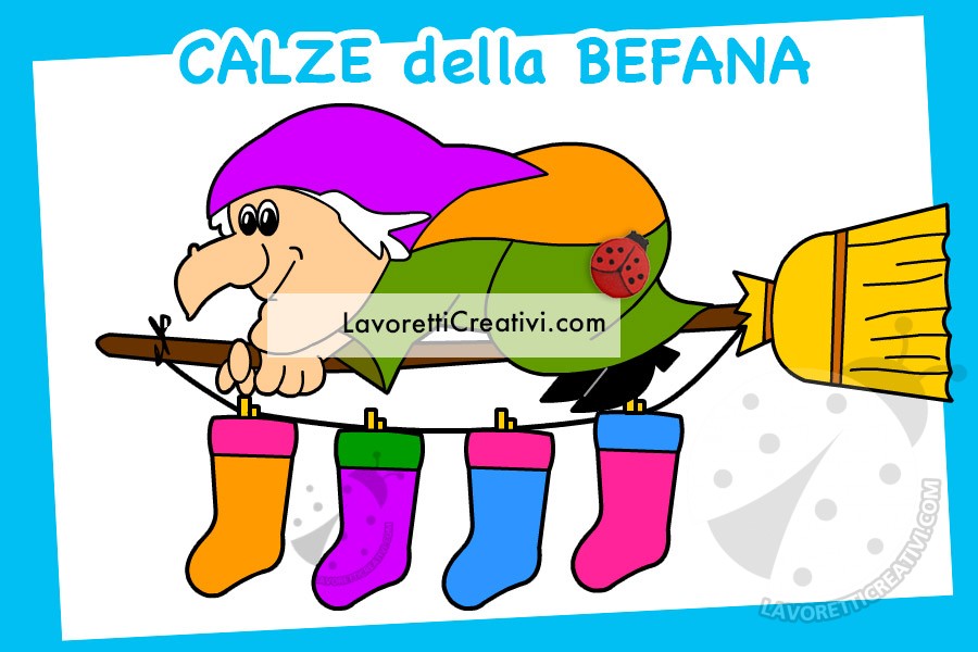 disegni calze della befana