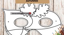 disegno maschera autunno