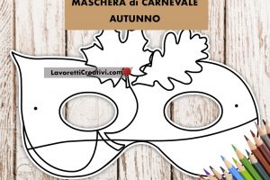 disegno maschera autunno