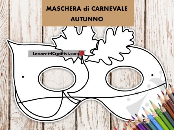 disegno maschera autunno