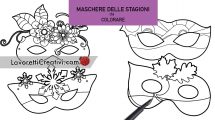 maschere stagioni da colorare