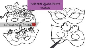 maschere stagioni da colorare