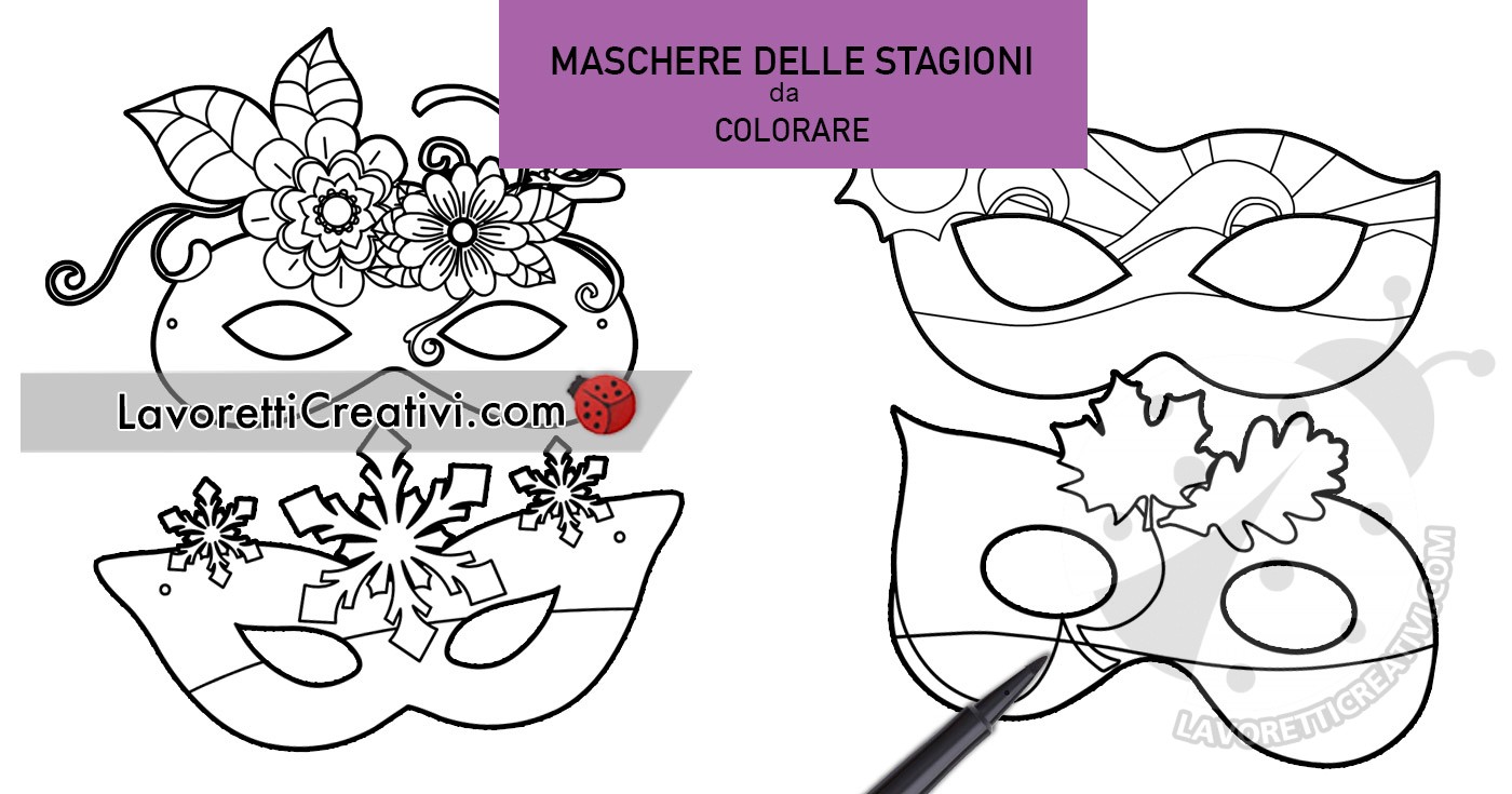 disegni maschere delle stagioni