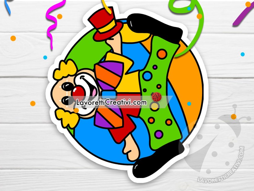 Disegno clown colorato