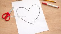 cuore grande da colorare