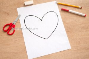 cuore grande da colorare