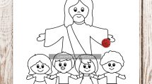 disegno gesu bambini