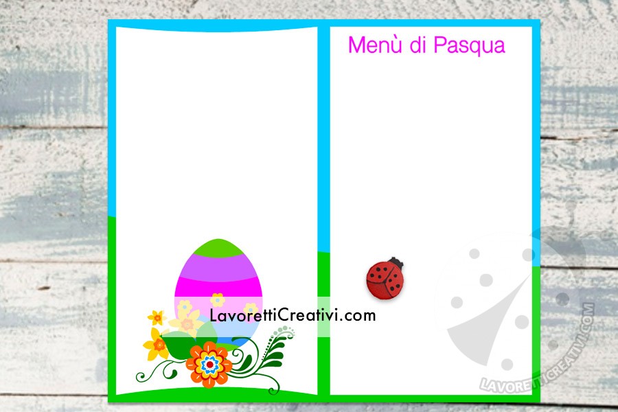 modello menu pasqua