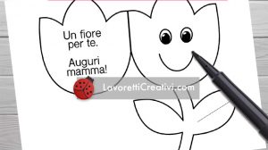biglietto tulipano festa mamma