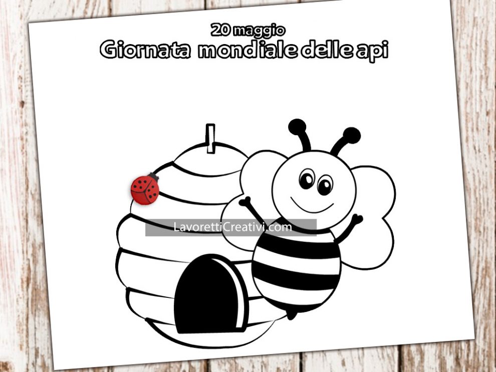 Decorazioni In Legno Con Api E Alveare - 8 Pezzi Multicolore 3,7x4,2cm Per Fai-Da-Te E Craft