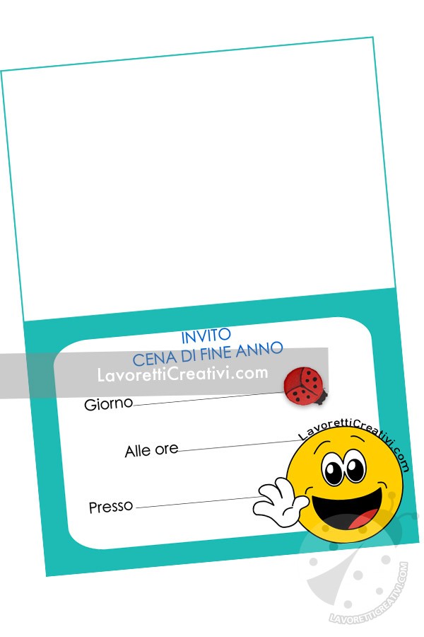 Invito cena fine anno emoticon