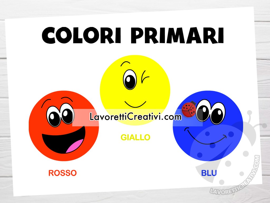 colori primari con emoji