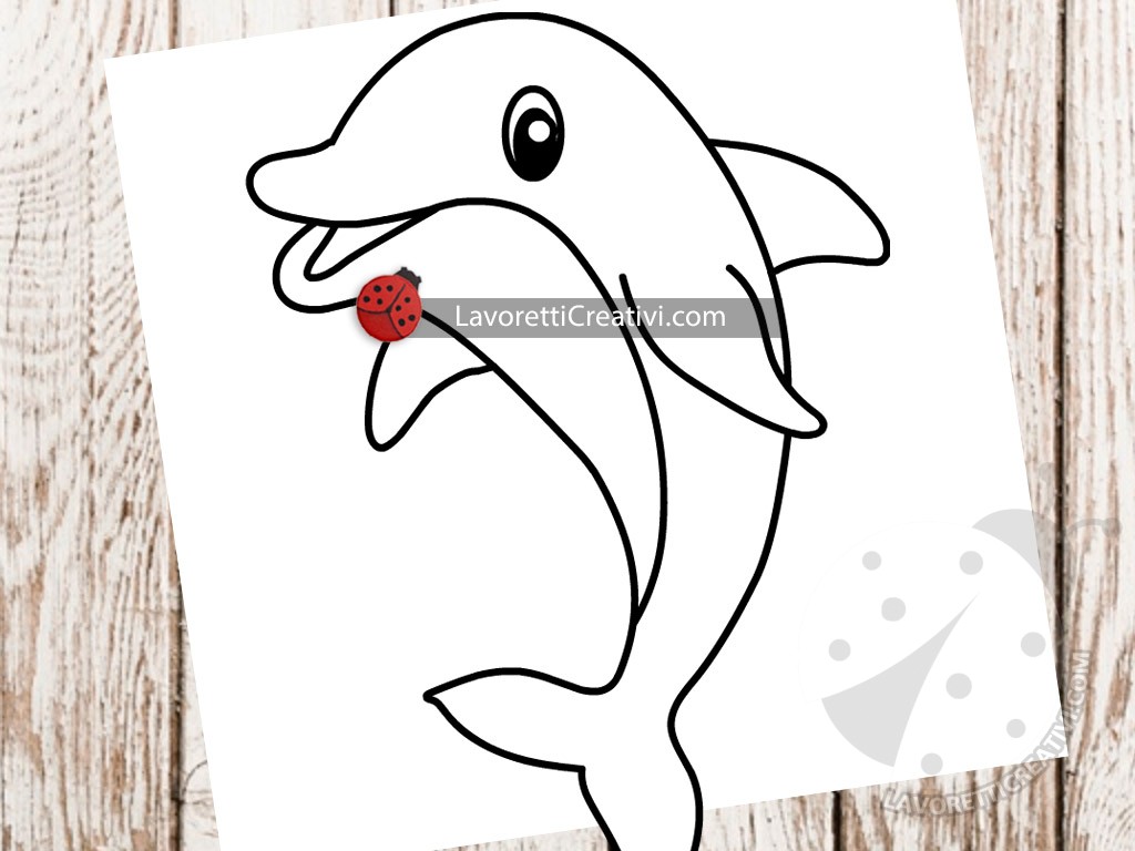 Delfino da colorare per bambini