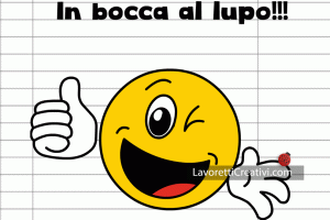 in bocca al lupo emoticon