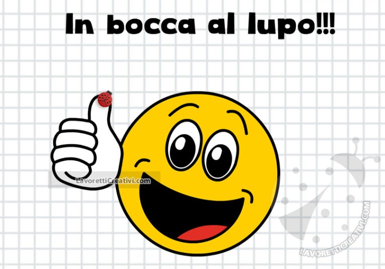 In Bocca Al Lupo Per L'esame In bocca al lupo per un esame - Lavoretti Creativi