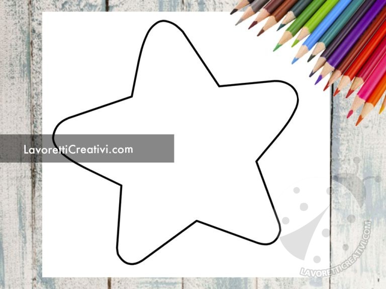 Disegno Di Una Stella A 5 Punte Disegno stella - Lavoretti Creativi