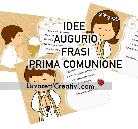 idee augurio frasi Prima Comunione