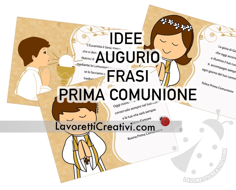 idee augurio frasi Prima Comunione