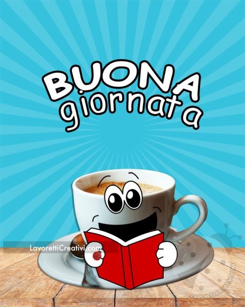 buona giornata caffè con libro