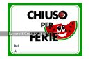 cartello chiuso per ferie