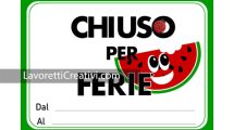 cartello chiuso per ferie