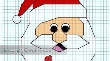 disegni quadretti babbo natale