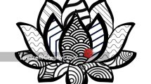 fiore loto zentangle