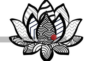 fiore loto zentangle