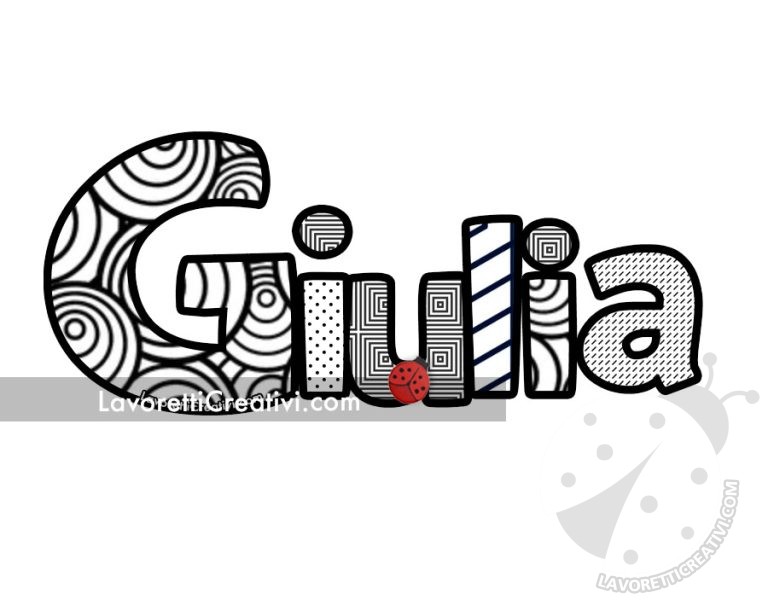 Nomi con la tecnica dello Zentangle - Lavoretti Creativi