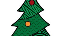 albero natale astratto