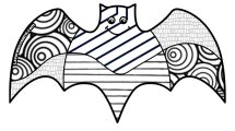 pipistrello stile zentangle