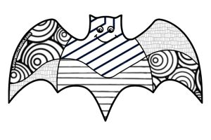 pipistrello stile zentangle