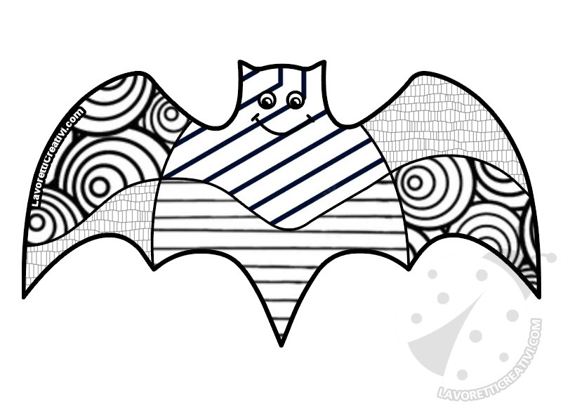 pipistrello stile zentangle