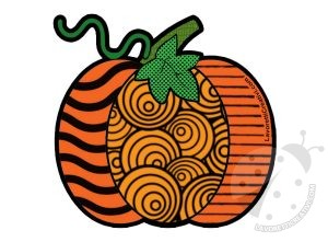 Zucca stile Zentangle a colori