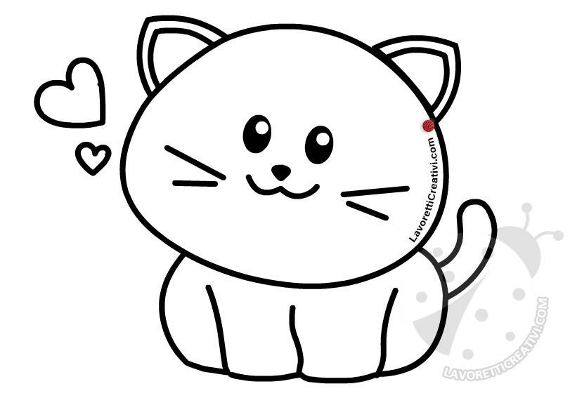 gatto kawaii disegno