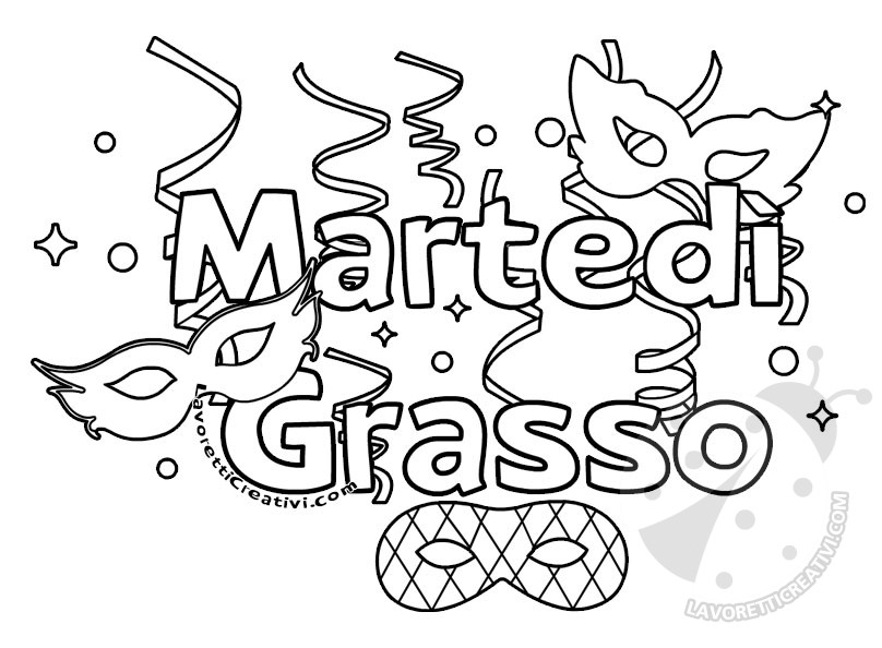 martedi grasso disegno