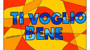 scritta ti voglio bene