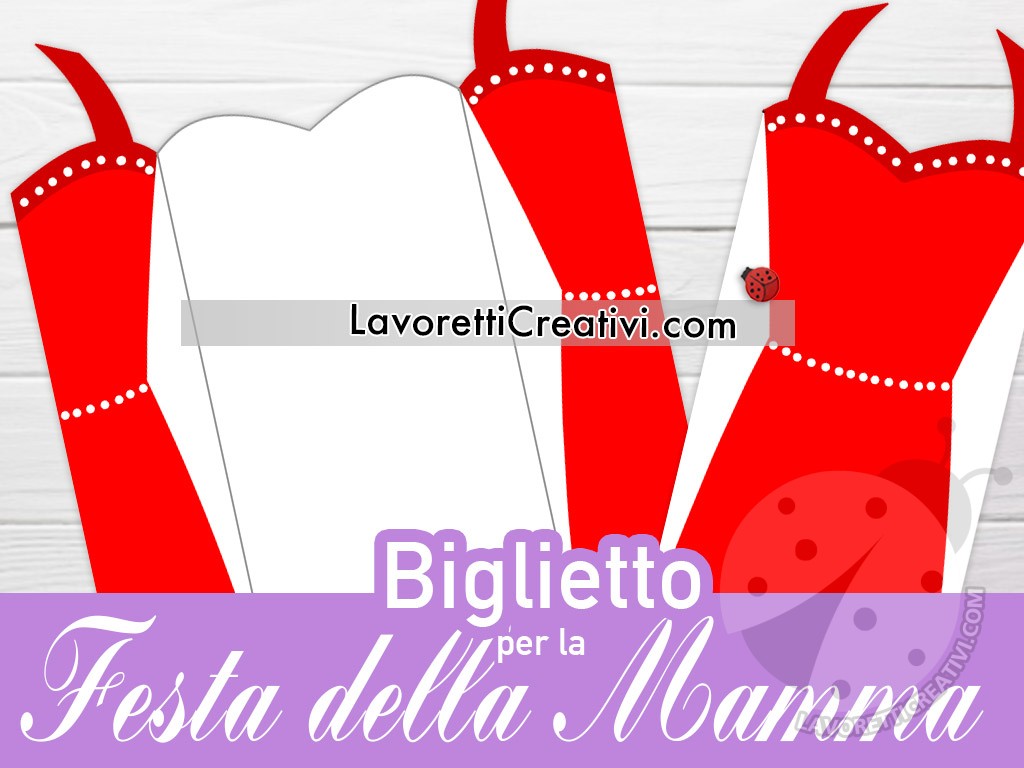 biglietto vestito rosso