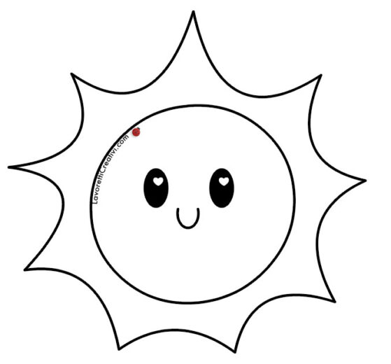 Sole Kawaii 8 disegno sole