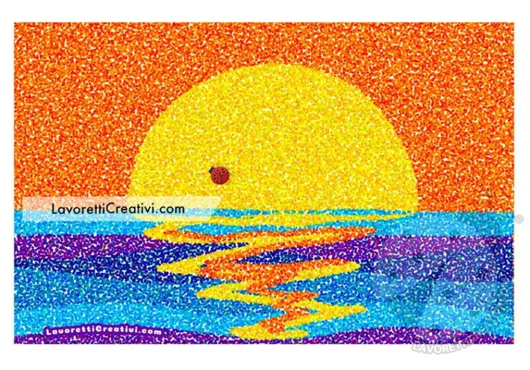 Tramonto con puntini - Lavoretti Creativi