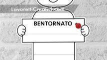 bambino cartello bentornato